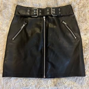 Faux leather skirt